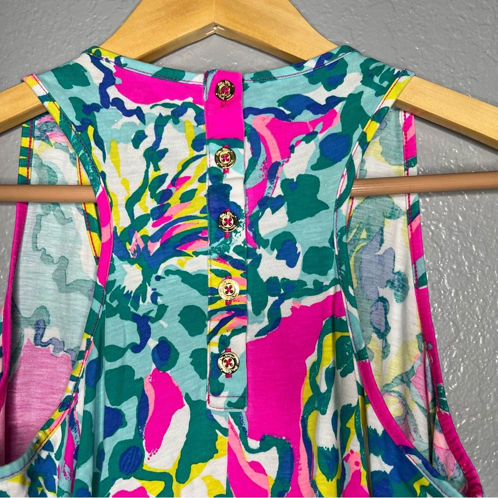 Lilly Pulitzer Melle Trapeze Tank Dress in Magenta Hottie Size XS - Picture 4 of 5